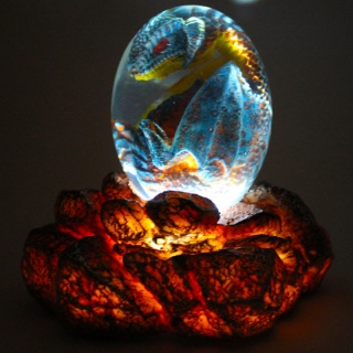 Luminária Decorativa - Ovo de Dragão Azul Luminárias